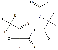 3-Oxobutanoic Acid 2-Acetoxy-2-methylpropyl Ester-D6 Structure