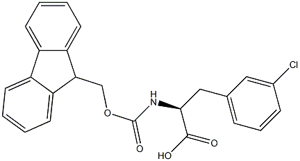 FMOC-D-3-氯苯丙氨酸,,结构式