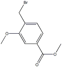 3-甲氧基-4-溴甲基苯甲酸甲酯 结构式