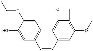 (Z)-5-methoxy-4'-ethoxy-3,4-methyleneoxy-3'-hydroxystilbene Structure