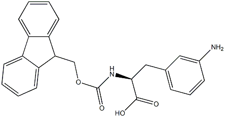 FMOC-D-3-氨基苯丙氨酸, , 结构式
