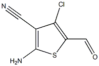 2-Amino-3-cyano-4-chloro-5-formylthiophene Structure