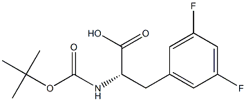 BOC-L-3,5-二氟苯丙氨酸 结构式