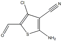5-氨基-4-氰基-3-氯-噻吩-2-甲醛,,结构式