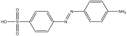 对氨基偶氮苯-4-磺酸, , 结构式