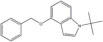 1-叔丁基-4-苄氧基吲哚, , 结构式
