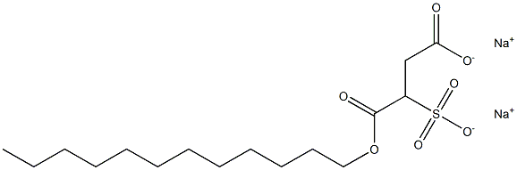 磺基琥珀酸月桂酯二钠, , 结构式