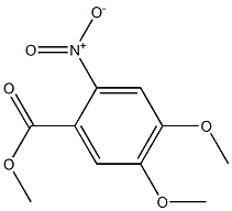 2-硝基-4,5-二甲氧基苯甲酸甲酯 结构式