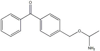 4-[(1-Aminoethoxy)-methyl]-benzophenone Structure