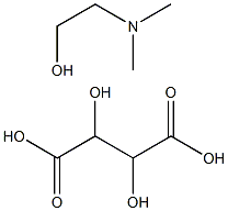 D-(-)二甲氨基乙醇酒石酸氢盐, , 结构式