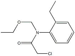 2-氯-N-乙氧甲基-2'-乙基乙酰苯胺,,结构式