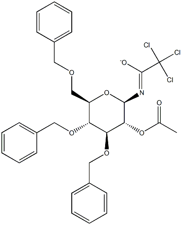 2-O-Acetyl-3,4,6-tri-O-benzyl-b-D-glucopyranosyltrichloroacetimidate Structure
