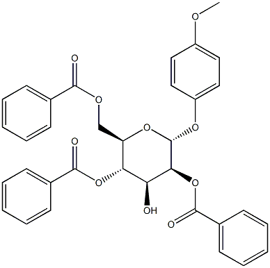 4'-Methoxyphenyl2,4,6-tri-O-benzoyl-a-D-mannopyranoside Structure
