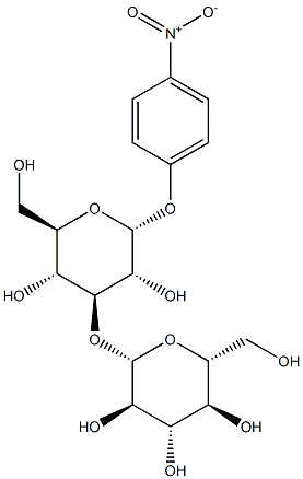 4-Nitrophenyl3-O-(b-D-glucopyranosyl)-a-D-glucopyranoside Struktur