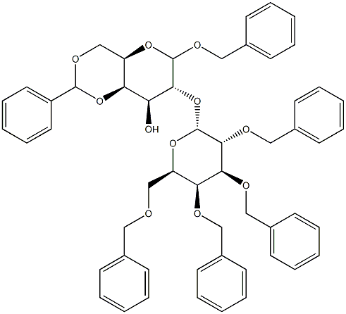 苄基2-O-(2,3,4,6-四-O-苄基-Α-D-吡喃半乳糖基)-4,6-O-亚苄基-D-吡喃半乳糖