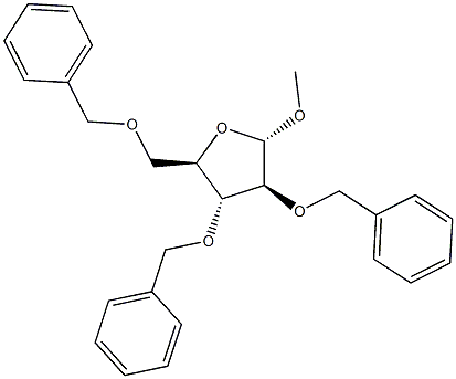 Methyl2,3,5-tri-O-benzyl-a-D-arabinofuranoside Structure