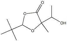 2-t-Butyl-5-(1-hydroxyethyl)-5-methyl-[1,3]dioxolan-4-one Struktur