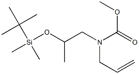 Carbamic acid, N-allyl-N-[2-(t-butyldimethylsilyloxy)propyl]-, methyl  ester Structure