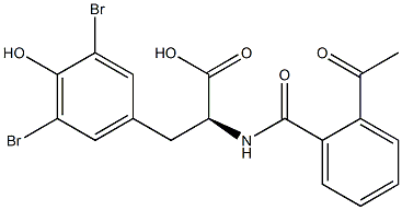 O-Acetyl-N-benzoyl-3,5-dibromo-l-tyrosine Structure