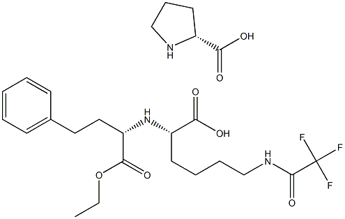 N2- (1-(S)-ETHOXYCARBONYL-3-PHENYLPROPYL)-N6-TRIFLUOROACETYL-L-LYSINE-L-PROLINE (FOR LISINOPRIL) Structure