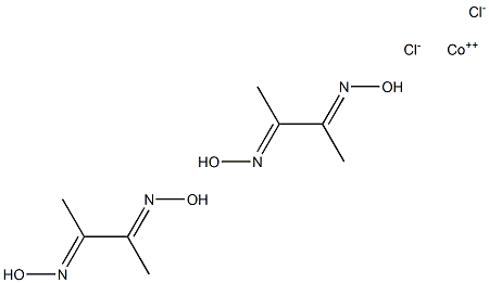 二氯雙(二甲基乙二肟)鈷, , 结构式
