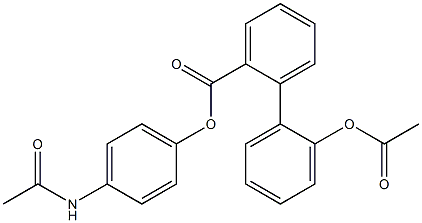 4-acetamidophenyl 2'-acetoxybiphenyl-2-carboxylate Structure