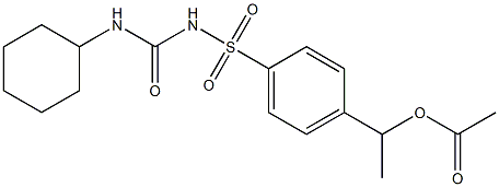 4-(1-acetoxyethyl)-N-(cyclohexylcarbamoyl)benzenesulfonamide 结构式