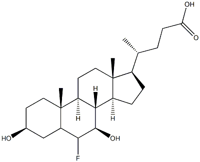 6-fluoro-ursodeoxycholic acid Struktur