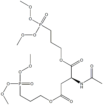 N-acetylaspartic acid di(3-dimethoxyphosphorylpropyl) ester Struktur