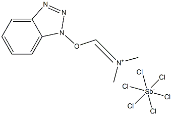 (1H-benzotriazol-1-yloxy)-N,N-dimethylmethaniminium hexachloroantimonate Structure