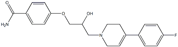 4-(3-(4-(4-fluoro-phenyl)-3,6-dihydro-2H-pyridin-1-yl)-2-hydroxy-propoxy)-benzamide Structure