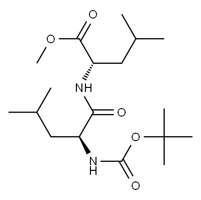 tert-butyloxycarbonyl-leucyl-leucine methyl ester Structure