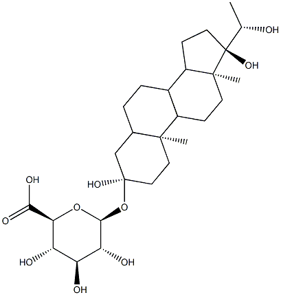 5 beta-pregnane-3 alpha,17,20 alpha-triol-3 alpha-yl beta-D-glucopyranosiduronic acid Structure