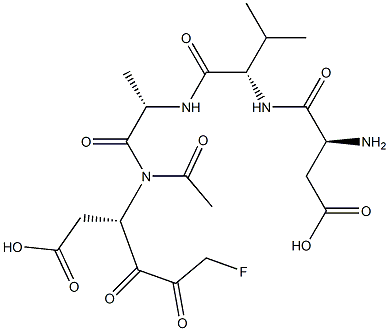 acetyl-aspartyl-valyl-alanyl-aspartyl fluoromethyl ketone Structure