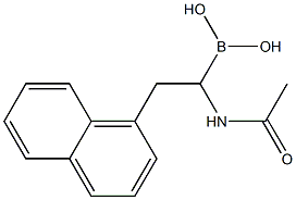 (1-acetamido-2-(1-naphthyl)ethyl)boronic acid Struktur