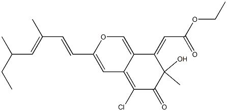5-chloro-3-(3,5-dimethyl-1,3-heptadienyl)-7-hydroxy-7-methyl-8-(ethoxycarbonylmethyliden)-6H-2-benzopyran-6-one