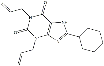 1,3-diallyl-8-cyclohexylxanthine Struktur