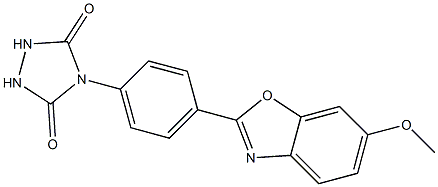 4-(4-(6-methoxy-2-benzoxazolyl)phenyl)-1,2,4-triazoline-3,5-dione Structure