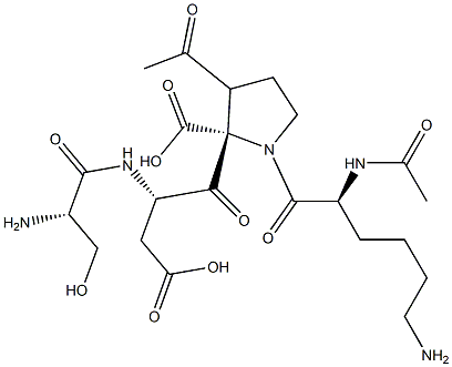 acetyl-seryl-aspartyl-(N-acetyl)-lysyl-proline Structure