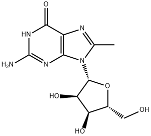 8-メチルグアノシン 化学構造式