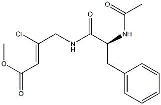 N-(acetylphenylalanyl)-4-amino-3-chlorobutenoic acid methyl ester 结构式
