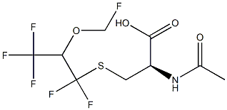 N-ACETYL-S-(1,1-DIFLUORO-2-FLUOROMETHOXY-2-(TRIFLUOROMETHYL)ETHYL)-L-CYSTEINE Structure