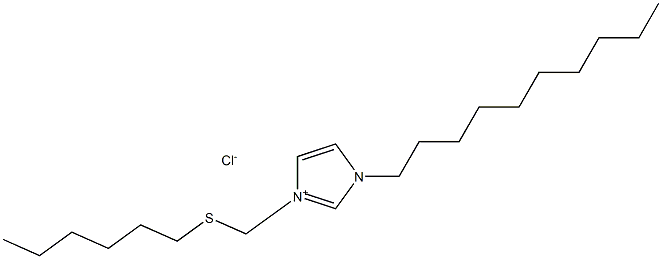 1-DECYL-3-HEXYTHIOMETHYLIMIDAZOLIUMCHLORIDE 化学構造式