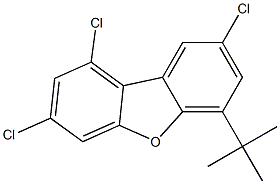 6-TERT-BUTYL-1,3,8-TRICHLORODIBENZOFURAN Structure