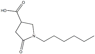 1-HEXYL-4-CARBOXY-2-PYRROLIDONE 结构式