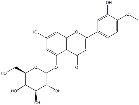 ヘスペレチン5-グルコシド 化学構造式