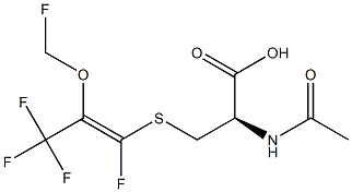 (Z)-N-ACETYL-S-(1-FLUORO-2-FLUOROMETHOXY-2-(TRIFLUOROMETHYL)VINYL)-L-CYSTEINE Struktur