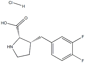 (R)-gamma-(3,4-difluoro-benzyl)-L-proline hydrochloride Struktur