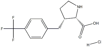 (R)-gamma-(4-trifluoromethyl-benzyl)-L-proline hydrochloride Struktur