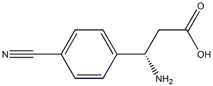 (S)-3-Amino-3-(4-cyano-phenyl)-propanoic acid Struktur
